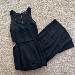 Black Lace High Low Dress